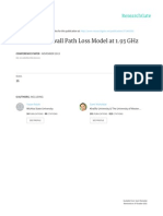 Indoor Multi-Wall Path Loss Model at 1.93 GHZ