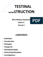 Intestinal Obstruction: MSU Medical Students. Batch 2. Group 2