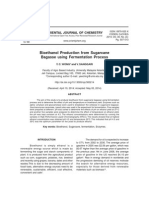 Bioethanol Production From Sugarcane Bagasse Using Fermentation Process