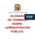 Glosario de Terminos Administrativos - U.N.M.S.M.