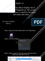 Post3 C# Windows Application Procedure