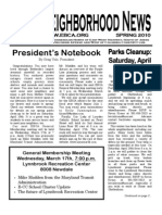 Neighborhood News: President's Notebook