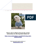 Please Refer To Mimi & Tara For The Sewing Instructions For This Dog Shirt Pattern at