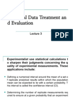 Lecture 3 2014 Statistical Data Treatment and Evaluation