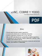 Zinc, Cobre y Yodo Nutricion