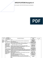 Course Specifications Navigation II