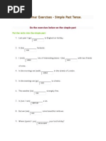 Grammar Exercises - Simple Past Tense