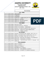 Alagappa University: (Examinations-PG Time Table - November - 2014) (2014 - Batch)