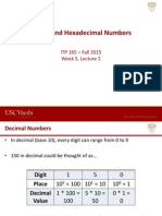 Binary and Hexadecimal Numbers: ITP 165 - Fall 2015 Week 5, Lecture 2