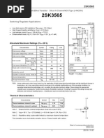 Switching Regulator Applications: Absolute Maximum Ratings