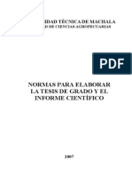 Normas para La Elaboración de Tesis de La F.C.A