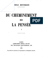 Du Cheminement de La Pensee