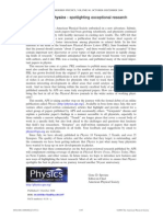 Editorial:: Physics - Spotlighting Exceptional Research