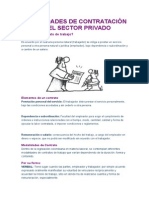 Modalidades de Contratación en El Sector Privado