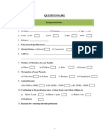 Questionnaire: Background Data