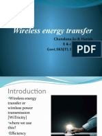 Wireless Energy Transfer: Chandana - Ks & Harish E & C Department Govt - SKSJTI, Bangaluru-01