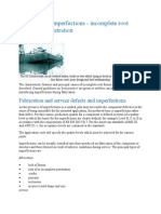 Weld Defects Incomplete Root Penetration