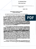 DOJ Torture Interrogation Memo From Alberto Gonzales To The President: Disbar Torture Lawyers