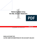 Retrieving Data Using The SQL SELECT Statement