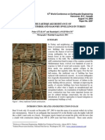 The Earthquake Resistance of Traditional Timber and Masonry Dwellings in Turkey