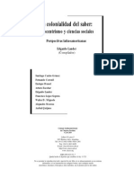 Lander, Edgardo - Ciencias Sociales, Saberes Coloniales y Eurocéntricos