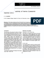 Tuberculostatic Activity of Henna (Lawsonia