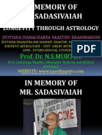 Determining Longevity Through Astrology - Mr. Sadasivaiah