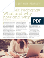 The York Pedagogy: What and Why, How and Why