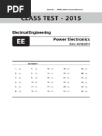 Class Test - 2015: Electrical Engineering