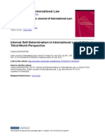 Internal Self-Determination in International Law A Critical Third-World Perspective