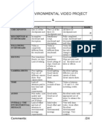 ENVIROvideo Rubric