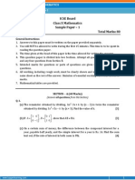 ICSE-Mathematics Sample Paper-1-Class 10 Question Paper