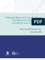 Making College and Career Readiness The Mission For High School