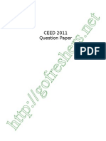 CEED 2011 Exam Question Paper Download