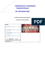 Sante Parodontale Et Sequences Therapeutiques en Prothese Fixee