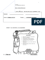 Evaluacion Formativa Ciencias Naturales Materiales Unidad 4