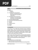 Unit 9 International Accounting Practices: Structure