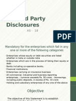 Related Party Disclosures - AS 18