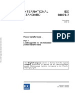 International Standard: Power Transformers - Loading Guide For Oil-Immersed Power Transformers