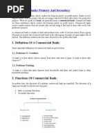 Functions of Banks I Primary and Secondary