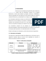 Indicadores y Notas de Estados Financieros