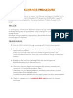 Foreign Exchange Procedure