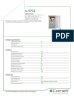 Comelit 5702 Data Sheet