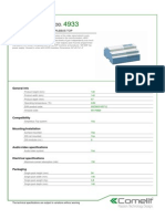 Comelit 4933 Data Sheet