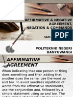 Affirmative & Negative Agreement