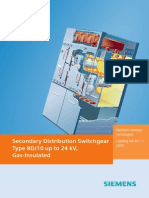 Secondary Distribution Switchgear Type 8DJ10 Up To 24 KV, Gas-Insulated