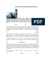 Cómo Constituir Una Entidad Financiera en El Perú