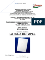 Análisis Objeto Técnico La Hoja de Papel