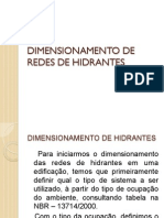 Dimensionamento de Redes de Hidrantes