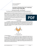 Design and Implementation of Floating Point ALU With Parity Generator Using Verilog HDL